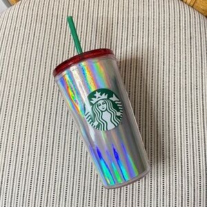 Grande Starbucks Cold Drink Tumbler Metallic
